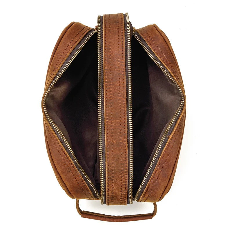 Trousse de toilette cuir