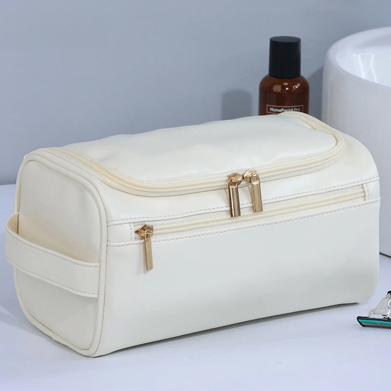 Trousse de toilette en cuir pour femme