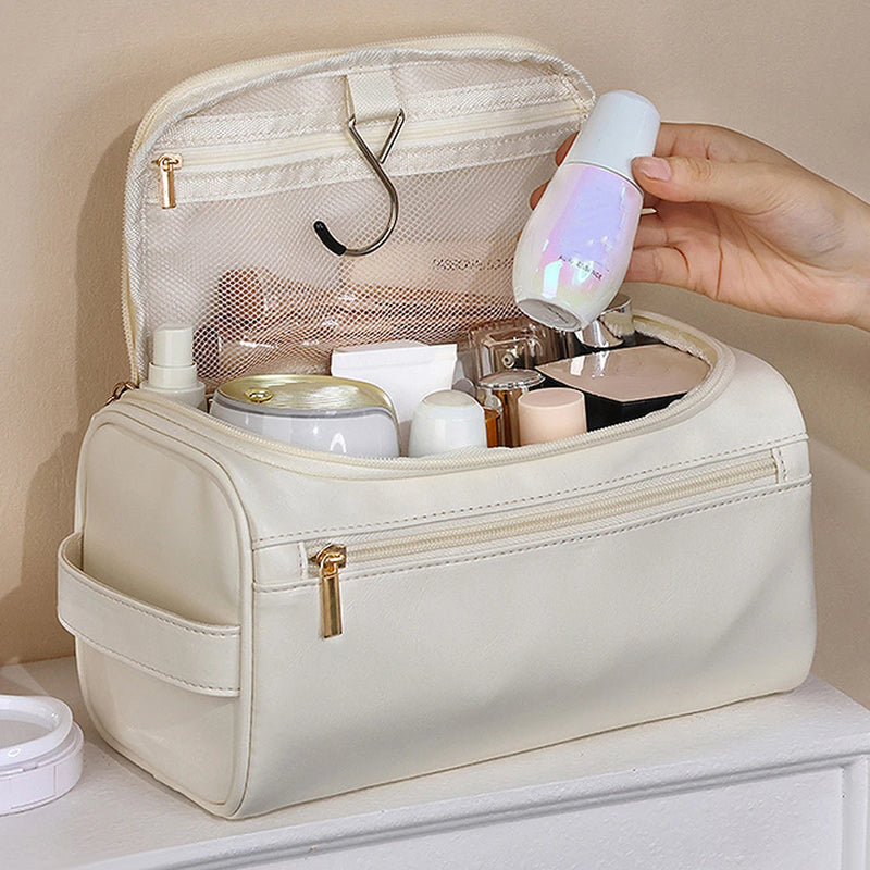 Trousse de toilette en cuir pour femme